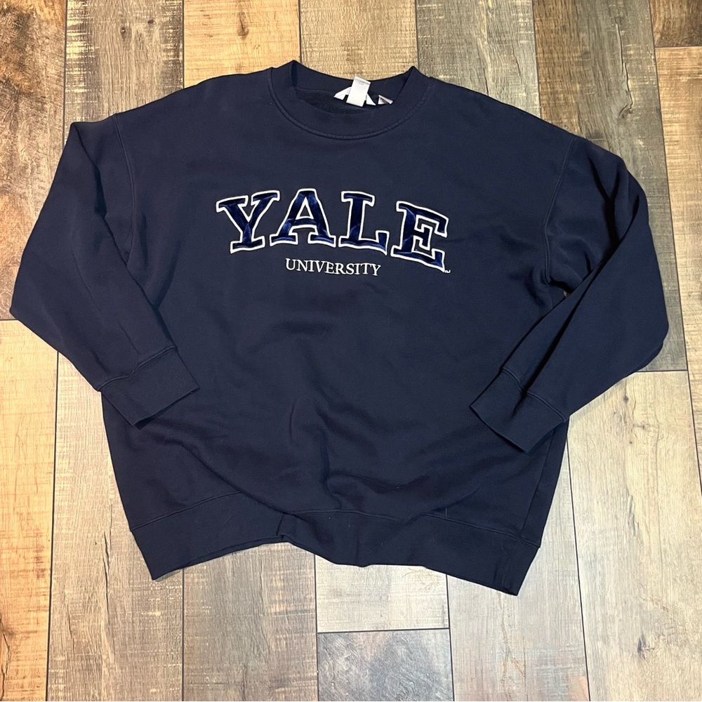 Blue Yale University Crewneck Sweater